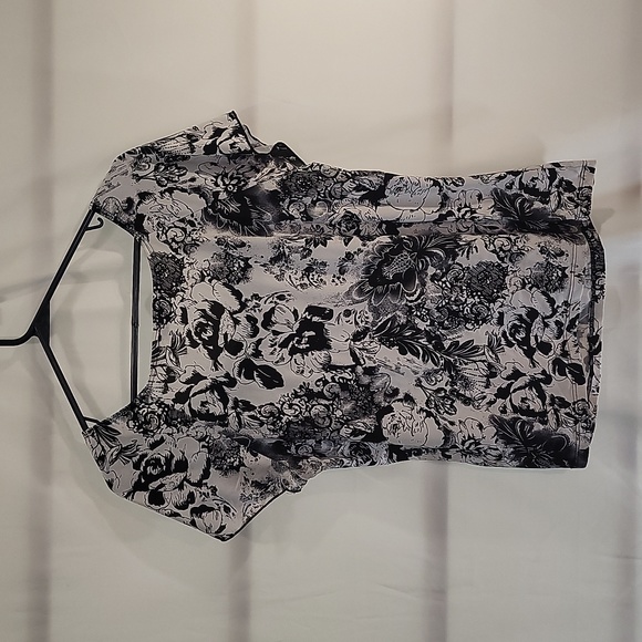 Carol Rose Black and White Blouse (M) - Picture 6 of 12